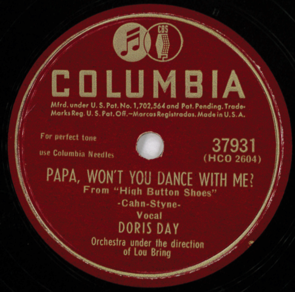 米COLUMBIA 37931 Doris Day: Papa, won't you dance with me? / Say something nice about me