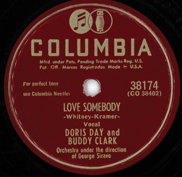 米COLUMBIA 38174 Doris Day & Buddy Clark: Love somebody/ Confess