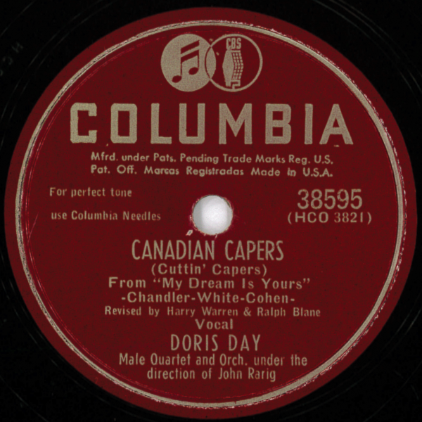 米COLUMBIA 38595 Doris Day: Canadian Capers/ It's better to conceal than Reveal