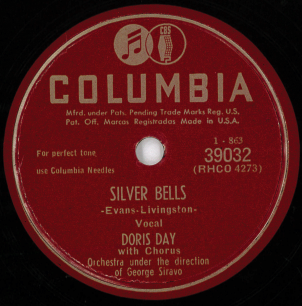 米COLUMBIA 39032 Doris Day: Silver bells/ Christmas story