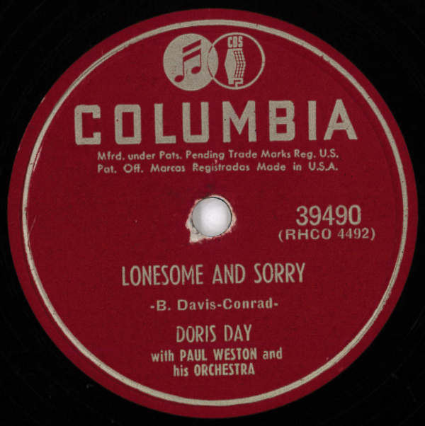 米COLUMBIA 39490 Doris Day: Lonesome and sorry/ Ask me