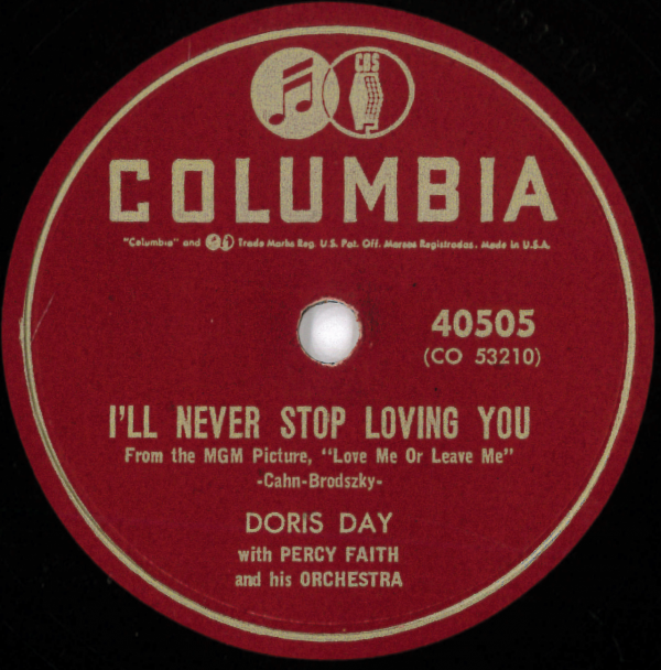 米COLUMBIA 40505 Doris Day: I'll never stoploving you/ Never look back